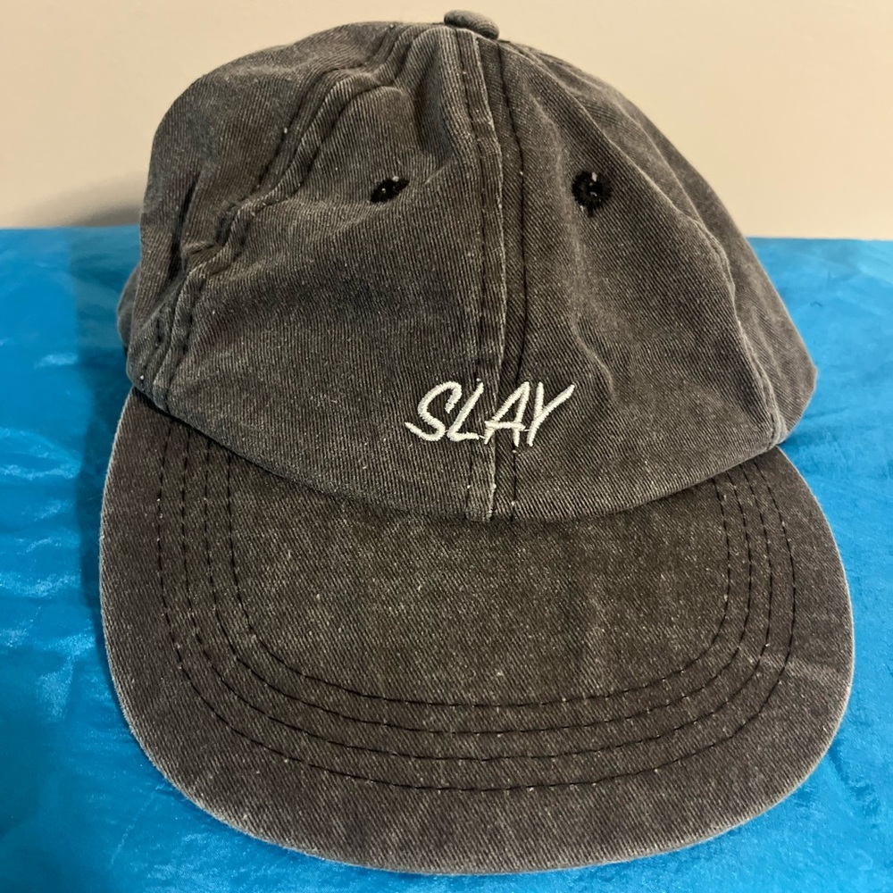 Distressed “Slay” Baseball Cap Hat, Adjustable